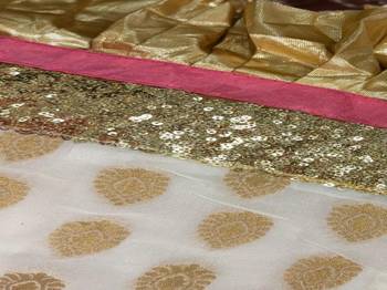 WHITE BANARASI viscose LEHENGA CHOLI WITH DUPATTA 3