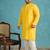 yellow embroidered viscose rayon kurta traditional ethnic wear for wedding & festive occasions