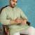 green embroidered viscose rayon kurta traditional ethnic wear for wedding & festive occasions