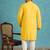yellow embroidered viscose rayon kurta traditional ethnic wear for wedding & festive occasions