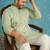 green embroidered viscose rayon kurta traditional ethnic wear for wedding & festive occasions