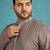 grey embroidered viscose rayon kurta traditional ethnic wear for wedding & festive occasions