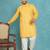 yellow embroidered viscose rayon kurta traditional ethnic wear for wedding & festive occasions