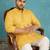 yellow embroidered viscose rayon kurta traditional ethnic wear for wedding & festive occasions