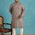 grey embroidered viscose rayon kurta traditional ethnic wear for wedding & festive occasions