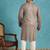 grey embroidered viscose rayon kurta traditional ethnic wear for wedding & festive occasions