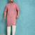 Men’s mauve embroidered viscose rayon kurta – traditional ethnic wear for wedding & festive occasions
