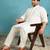 white embroidered viscose rayon kurta