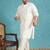 white embroidered viscose rayon kurta