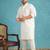 white embroidered viscose rayon kurta