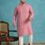 Men’s mauve embroidered viscose rayon kurta – traditional ethnic wear for wedding & festive occasions