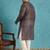 violet printed silk blend kurta traditional ethnic wear for wedding & festive occasions