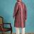 purple printed silk blend kurta traditional ethnic wear for wedding & festive occasions