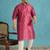 purple printed silk blend kurta traditional ethnic wear for wedding & festive occasions