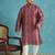 purple printed silk blend kurta traditional ethnic wear for wedding & festive occasions