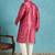 purple printed silk blend kurta traditional ethnic wear for wedding & festive occasions