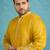 yellow embroidered silk blend kurta traditional ethnic wear for wedding & festive occasions