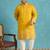 yellow embroidered silk blend kurta traditional ethnic wear for wedding & festive occasions