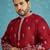 Men’s maroon embroidered silk blend kurta – traditional ethnic wear for wedding & festive occasions