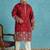 Men’s maroon embroidered silk blend kurta – traditional ethnic wear for wedding & festive occasions