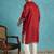 Men’s maroon embroidered silk blend kurta – traditional ethnic wear for wedding & festive occasions
