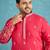 pink embroidered silk blend kurta traditional ethnic wear for wedding & festive occasions