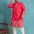 pink embroidered silk blend kurta traditional ethnic wear for wedding & festive occasions
