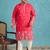 pink embroidered silk blend kurta traditional ethnic wear for wedding & festive occasions