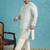 Men’s blue embroidered silk blend kurta – traditional ethnic wear for wedding & festive occasions
