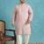Men’s lavender embroidered silk blend kurta – traditional ethnic wear for wedding & festive occasions
