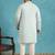 Men’s blue embroidered silk blend kurta – traditional ethnic wear for wedding & festive occasions