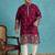 Men’s purple embroidered silk blend kurta – traditional ethnic wear for wedding & festive occasions