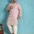 Men’s lavender embroidered silk blend kurta – traditional ethnic wear for wedding & festive occasions