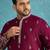 Men’s purple embroidered silk blend kurta – traditional ethnic wear for wedding & festive occasions
