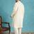 Men’s white embroidered silk blend kurta – traditional ethnic wear for wedding & festive occasions