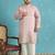 Men’s lavender embroidered silk blend kurta – traditional ethnic wear for wedding & festive occasions