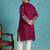 Men’s purple embroidered silk blend kurta – traditional ethnic wear for wedding & festive occasions