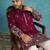 Men’s purple embroidered silk blend kurta – traditional ethnic wear for wedding & festive occasions