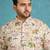 cream printed viscose rayon kurta