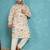 cream printed viscose rayon kurta