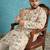 cream printed viscose rayon kurta