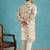 cream printed viscose rayon kurta