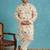 cream printed viscose rayon kurta