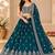 Morpeach Art Silk embroidery sequence work lehenga choli with dupatta for women