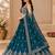 Morpeach Art Silk embroidery sequence work lehenga choli with dupatta for women