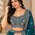 Morpeach Art Silk embroidery sequence work lehenga choli with dupatta for women