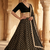 black banarasi viscose lehenga choli with dupatta