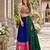 Blue Rayon Readymade Navratri Lehenga Choli with Embroidery & Mirror Work
