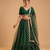 green banarasi viscose lehenga choli with dupatta