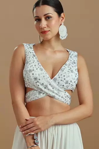 Embellished fancy designer georgette blouse